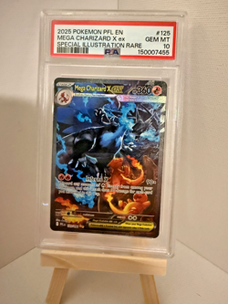 2025 POKEMON PHANTASMAL FLAMES SPECIAL ILLUSTRATION MEGA CHARIZARD X EX PSA 10 - Image 1