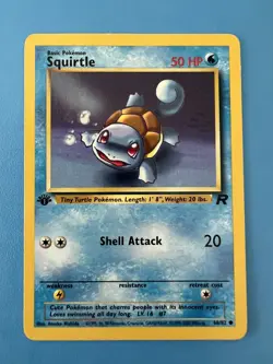 Squirtle 68/82 Team Rocket 1st Edition Non-Holo + No.007 HP 50 Japanese Non Holo - Image 2