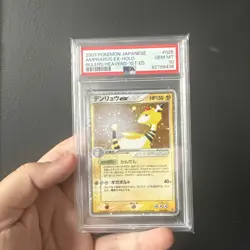 AMPHAROS EX-HOLO UNLIMITED PSA 10 2003 POKEMON JPN RULERS OF THE HEAVENS #025 - Image 1