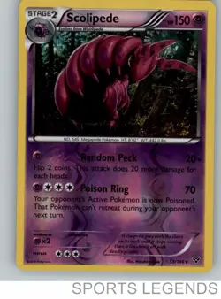 2014 pokemon XY reverse rare Scolipede 53/146 - Image 1