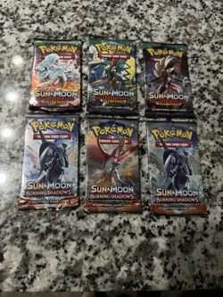 Pokemon Sun and Moon Guardians Rising Burning Shadows 6packs Factory Sealed New - Image 1