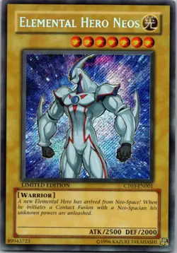 Yugioh Elemental HERO Neos CT03-EN001 Limited Edition Secret Rare NM - Image 1