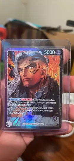 Bandai King Leader Special OP08-057 Holo 5000 Power One Piece CCG - Image 1