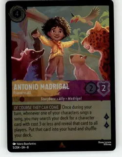 Disney Lorcana Reign of Jafar Cold Foil Antonio Madrigal Friend to All 5 NM/NP - Image 1