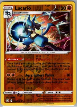 Lucario 079/172 Reverse Holo SWSH09: Brilliant Stars - Pokemon Card - NM - Image 1