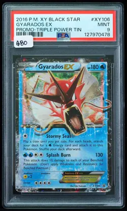 2016 Gyarados EX #XY106 Triple Power Tin PSA 9 Pokemon Card - Image 1