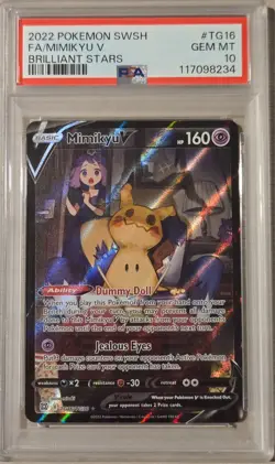PSA 10 Mimikyu V TG16/TG30 Brilliant Stars Trainer Gallery Pokemon - Image 1