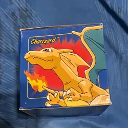 1999 Pokemon CHARIZARD 23k Gold Plated Trading Card Burger King blue Open Box - Image 5