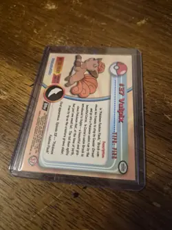 Vulpix #37 Black Label Topps Pokemon 1999 Holo With Top Loader And Sleeve. - Image 3