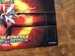 Pokemon Mega Blaziken EX Premiun Collection Playmat Card Play Mat Rubber Back 5A - Image 4
