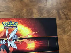 Pokemon Mega Blaziken EX Premiun Collection Playmat Card Play Mat Rubber Back 5A - Image 5