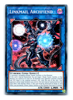 Linkmail Archfiend - RIRA-EN047 - Super Rare 1st Edition Yugioh - Image 1