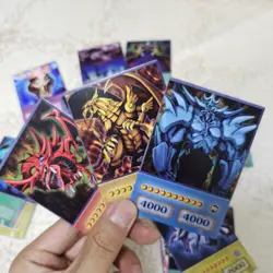 Hot sale！！YUGIOH! 100Pcs Blue Eyes Dark Magician Obelisk Anime Style Card - Image 2
