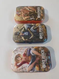 Set of 3 One Piece Card Game Vol.2 Mini-Tins FULL SET NEW SEALED Ace Luffy Sabo - Image 2