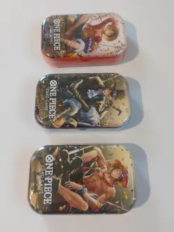 Set of 3 One Piece Card Game Vol.2 Mini-Tins FULL SET NEW SEALED Ace Luffy Sabo - Image 3