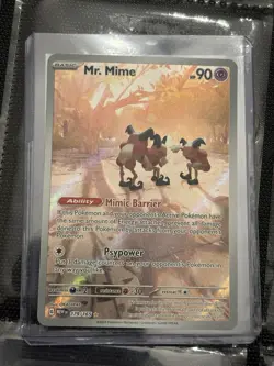 Pokemon TCG Mr. Mime Scarlet & Violet Holo Illustration Card 179/165 - Image 1