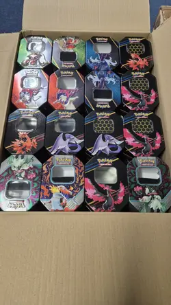 x96 Pokemon Tins - Empty For Storage Mixed Designs - Image 1