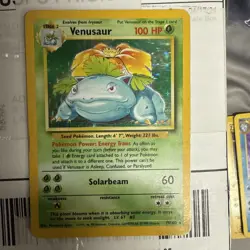 Pokemon Venusaur Base Set 15/102 Holo Rare 100 HP Stage 2 Pokemon TCG Card - Image 1