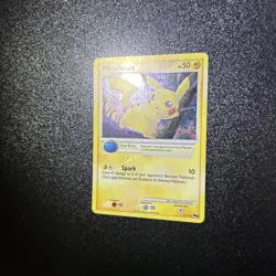 Pokemon Pikachu 9/17 Holo POP Series 6 Rare Full Holo Bleed And Holo Swirl Card - Image 2