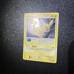 Pokemon Pikachu 9/17 Holo POP Series 6 Rare Full Holo Bleed And Holo Swirl Card - Image 4