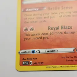 Pokemon Charizard 001/015 McDonald's 2024 Promo Regular Ryuta Fuse - Image 3