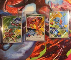 Pokemon 30th Anniversary Base starters , First partner Illustration cards - Image 1