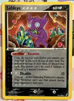 Sableye 10/100 Ex Crystal Guardians Holo Pokemon TCG Lightly Played - Image 1