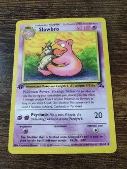 Pokemon Fossil 1st Edition Slowbro 43/62 Non Holo NM-MINT - Image 1
