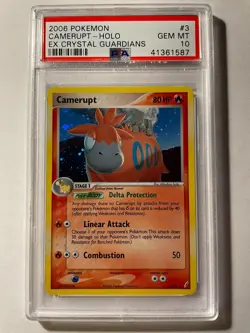 2006 Pokemon - PSA 10 GEM MINT Camerupt Holo - EX Crystal Guardians #3/100 - Image 1