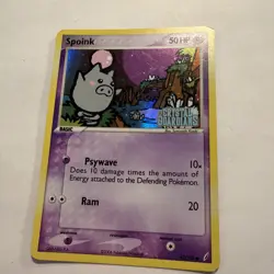 2006 Pokemon EX Crystal Guardians - Spoink Reverse Holo Stamped 62/100 - Image 3