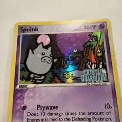 2006 Pokemon EX Crystal Guardians - Spoink Reverse Holo Stamped 62/100 - Image 4