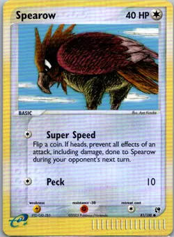 Pokemon TCG Spearow Common Reverse Holo Sandstorm 81/100 LP - Image 1