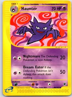 Pokemon TCG Haunter Uncommon Expedition 080/165 LP - Image 1