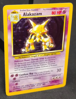 1999 Pokemon Alakazam 1/102 Base Set Holo Rare WOTC Vintage LP - Image 4