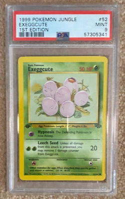 1999 Pokemon Jungle Exeggcute 1st Edition PSA 9 - Image 1