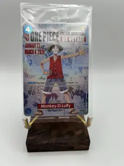 New & Sealed One Piece College Basketball Monkey.D.Luffy US Voyage Promo Card - Image 1