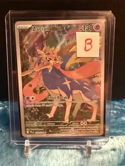 Zacian 100/094 Me02: Phantasmal Flames Holo Pokemon Card B - Image 1
