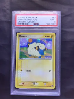 Pokemon Cards: EX Unseen Forces Reverse Holo: Mareep 62/115 PSA 9 - Image 1