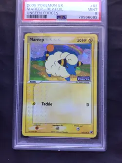 Pokemon Cards: EX Unseen Forces Reverse Holo: Mareep 62/115 PSA 9 - Image 2