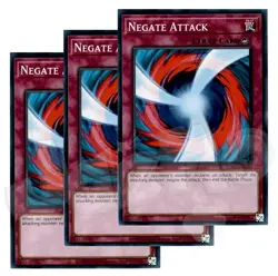Yugioh - Negate Attack x 3 - NM - Plus Free Holographic Card - Image 1