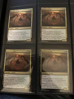 MTG Magic the Gathering Obelisk Spider x4 (Playset) NM - Image 1
