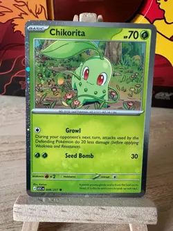 Chikorita 008/217 Cosmo Holo Ascended Heroes Promo Pokemon Tcg - Image 1