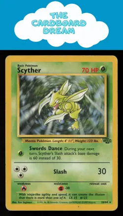 Scyther Jungle #26/64 NON-HOLO HP Rare Pokemon Card WotC - Image 1