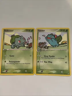 Pokemon Bulbasaur 45/100 and Ivysaur 34/100 | Crystal Guardians - Image 1