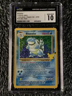 2021 Pokemon Celebrations Classic Coll. #2/102 Blastoise Holo CGC 10 - Image 1