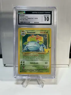 CGC 10 Gem Mint Venusaur - Celebrations Collection Holo 15/102 - Pokemon TCG - Image 1