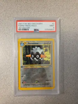 Pokemon PSA 9 1st Edition Neo Discovery Forretress Holo Rare 2/75 MINT - Image 1