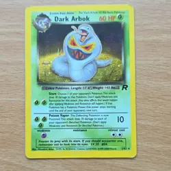 Pokemon TCG Dark Arbok Holo Rare Team Rocket 2/82 English Unlimited 1999 - Image 1
