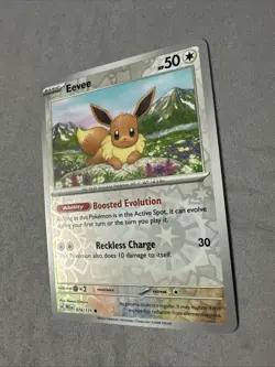 Pokemon TCG * SV Prismatic Evolutions * 074/131 Eevee C REVERSE HOLO * FRESH PK - Image 2