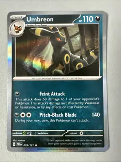 Pokemon TCG * SV Prismatic Evolutions * 059/131 Umbreon Rare HOLO * FRESH PK - Image 1